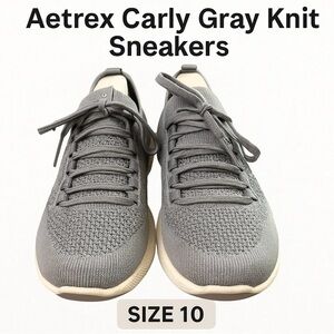 Aetrex Carly Gray Women’s Knit Sneakers
